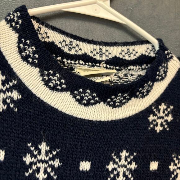 VTG Classic Elements Vintage Christmas Sweater Large USA Made Knit Snowman Scene - Picture 4 of 12